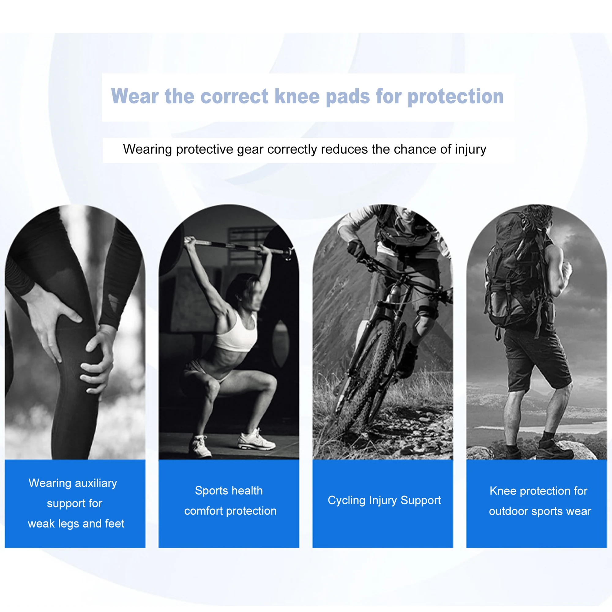 Basketball Sleeve Injury Recovery Volleyball Fitness sport safety sport protection  Knee Brace Compression knee Support