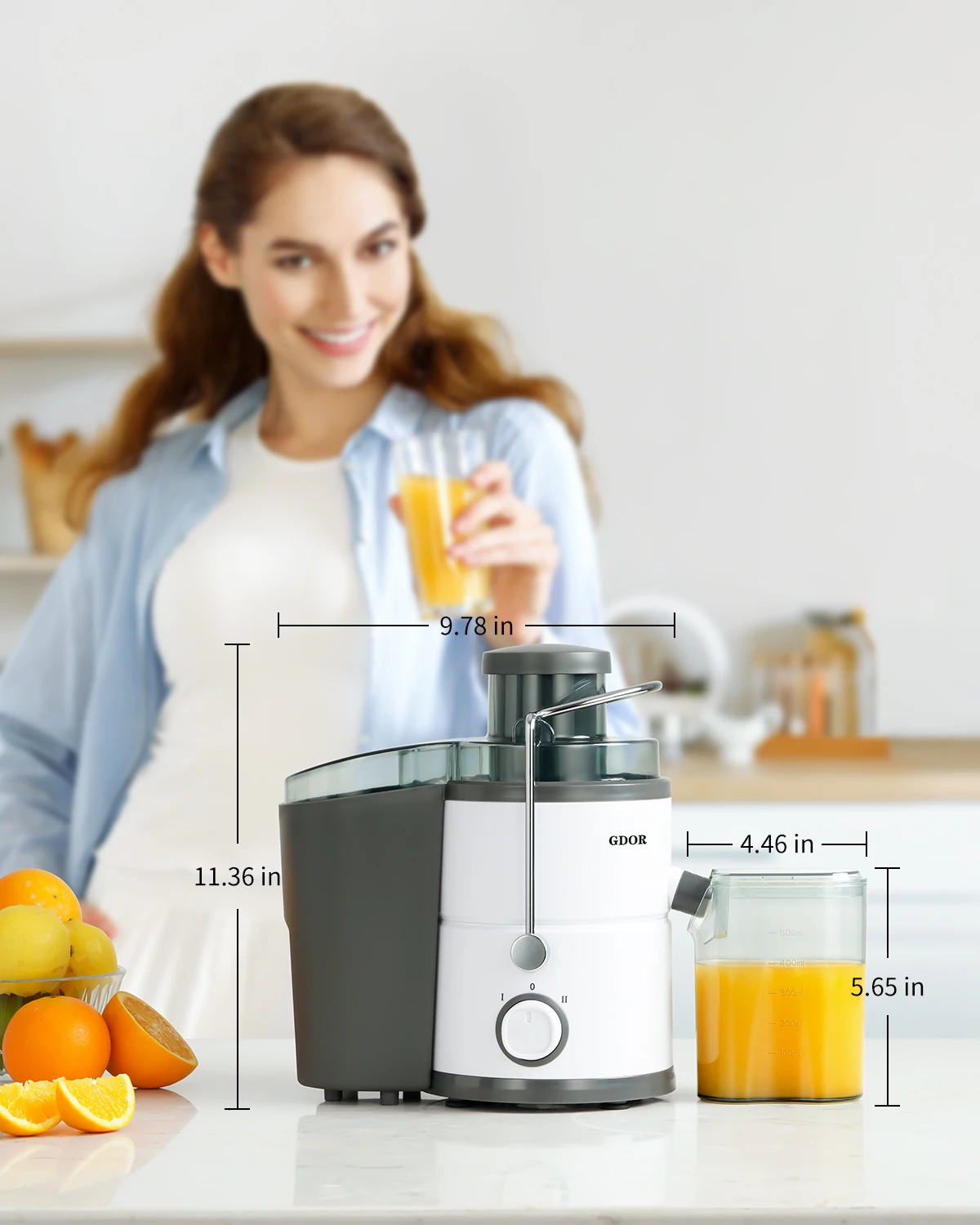 500ml Juice Cup Centrifugal portable juicer electric juicers 1.5l Slag Bucket + Anti-drip Juice Machine
