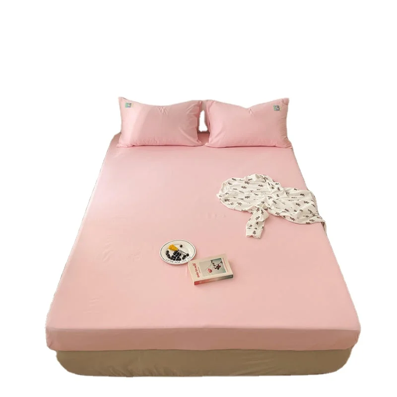 Красивая однотонная Простыня из дышащего 100% хлопка, 2 размера, оптовая продажа