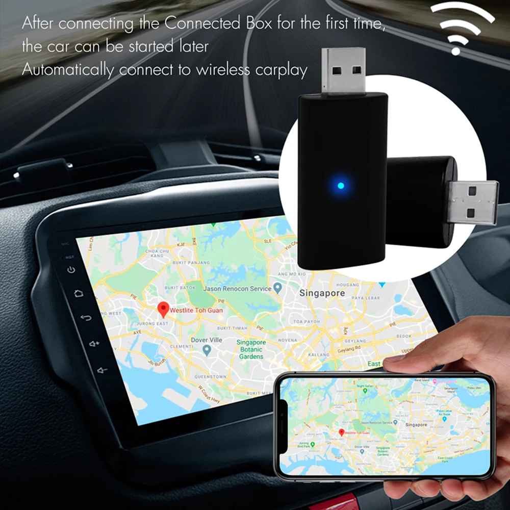 Topleo carplay ai box android 10 screen wireless adapter Dual WIFI plug and play tv stick smart carplay ai box
