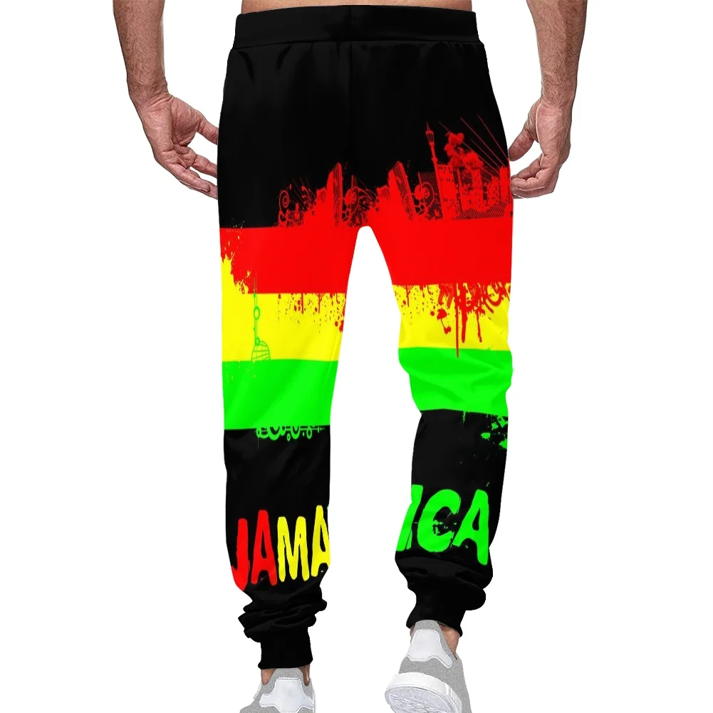 Jamaica Rasta Reggae мужские брюки спортивные повседневные длинные для фитнеса классные стильные красочные дышащая мужская одежда