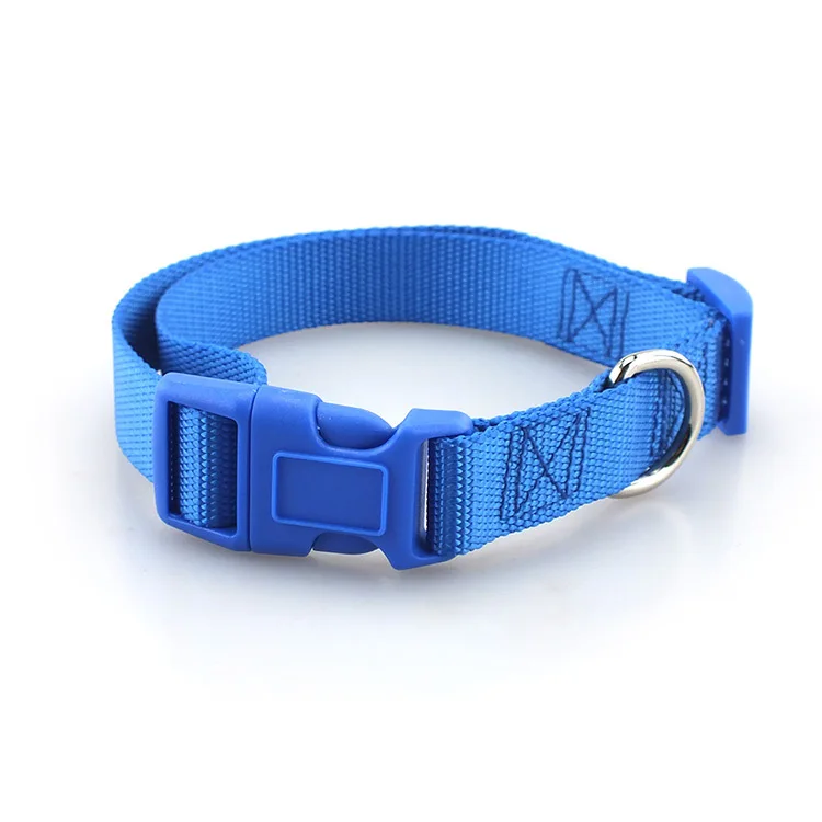Golden Supplier Neoprene Nylon Dog Solid Safe Adjustable Blank Plain Collar