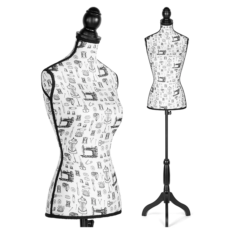 Professional manufacturer adjustable Female Mannequin Dress Form Torso Tripod Stand Display