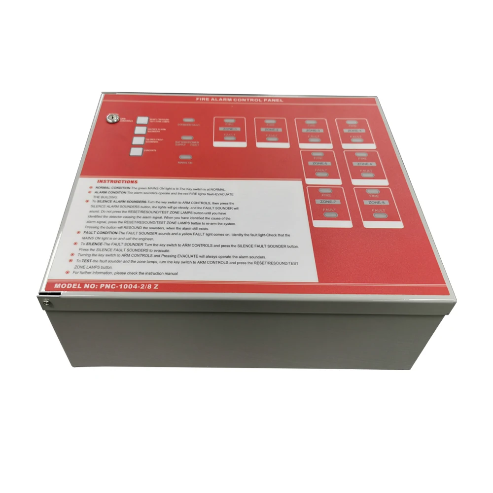 2 Wire Bus CE Certificate Fire Alarm System Control Panel Conventional Non-Addressable Type Connect With Sentek Smoke Detector
