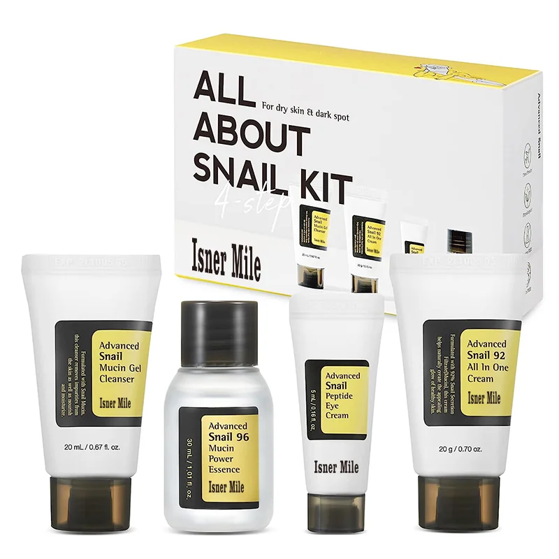 OEM/ODM Private Label Travel Mini Snail Beauty Skin Care Products Advanced Snail Kit Sets