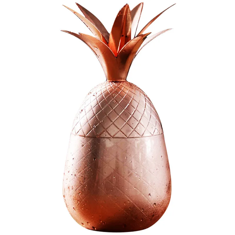 Wholesale 16 OZ Moscow Mule Copper Cocktail Cup 500ml Capacity American Style Stainless Steel Plated Laser Logo Parties School