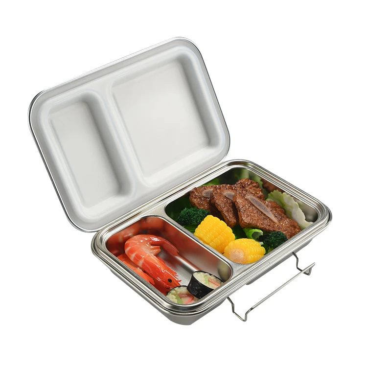 Aohea Eco-friendly Nylon buckle Stainless Steel Leaking Silicone storage boxes & bins Food Container Bento Kids lunchbox
