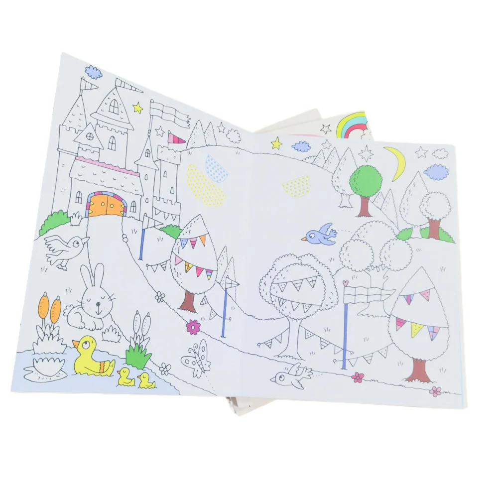 Factory Wholesale Price Film Lamination Paperback Custom Coloring Kids Books Printing