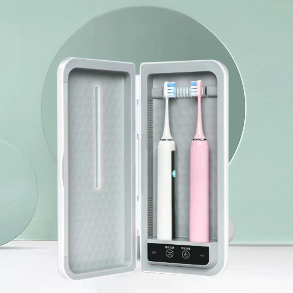 Hot Electric Toothbrush IPX7 Waterproof Sonic Adult Electric Toothbrush and UV Smart Air Dry Toothbrush Sanitizer Box Set