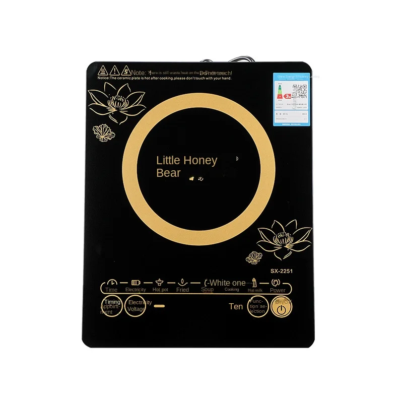Kitchen Used 3500W Commercial Electric Electromagnetic Induction Cooker Cooktop Black Silver OEM Glass