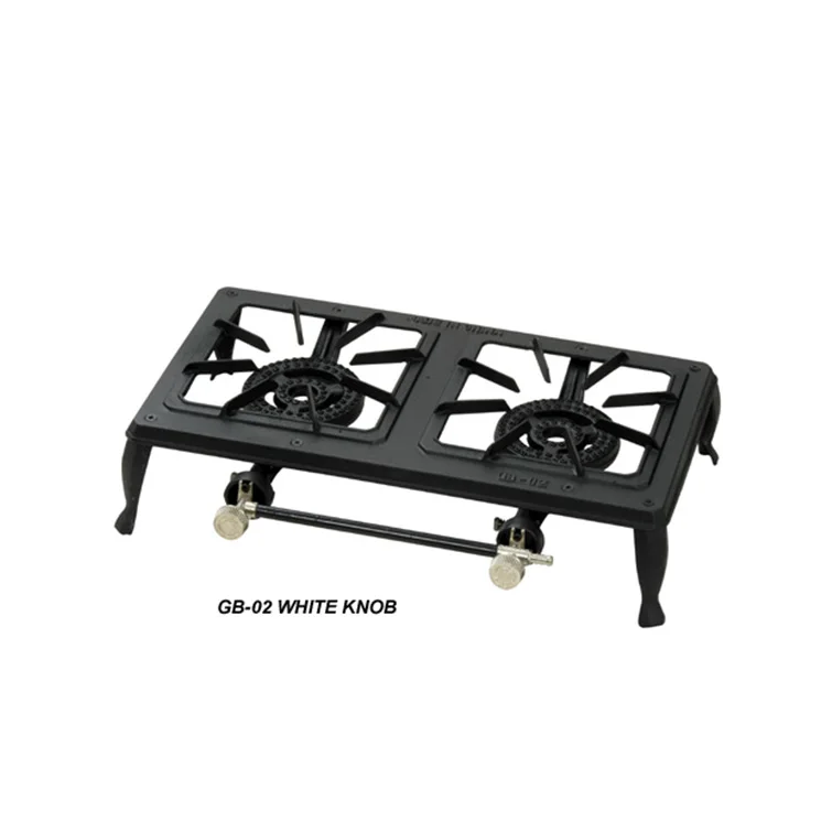 Most popular double burners high efficiency cooking table top  stove cast iron gas cooker
