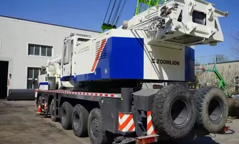 Zoomlion QY120V demag-прицеп с краном лесоматериалы снежные лыжи б/у хорошее состояние 120 тонн мобильный грузовик-кран