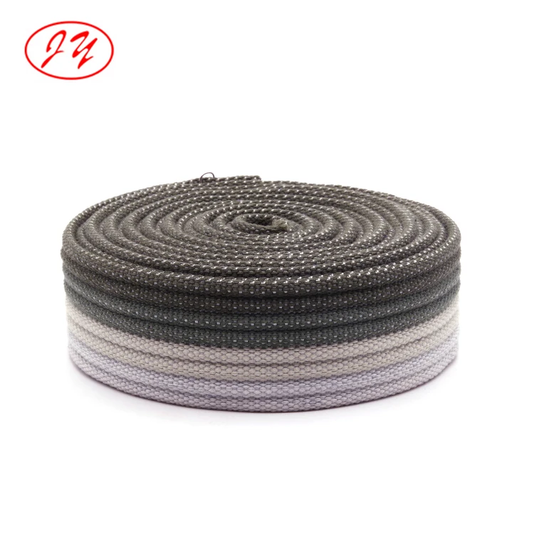 Custom Colors Skin-Friendly Waistband Breathable Big Grain Biodegradable Polyester-Cotton Webbing Strap Cotton Waist Belt