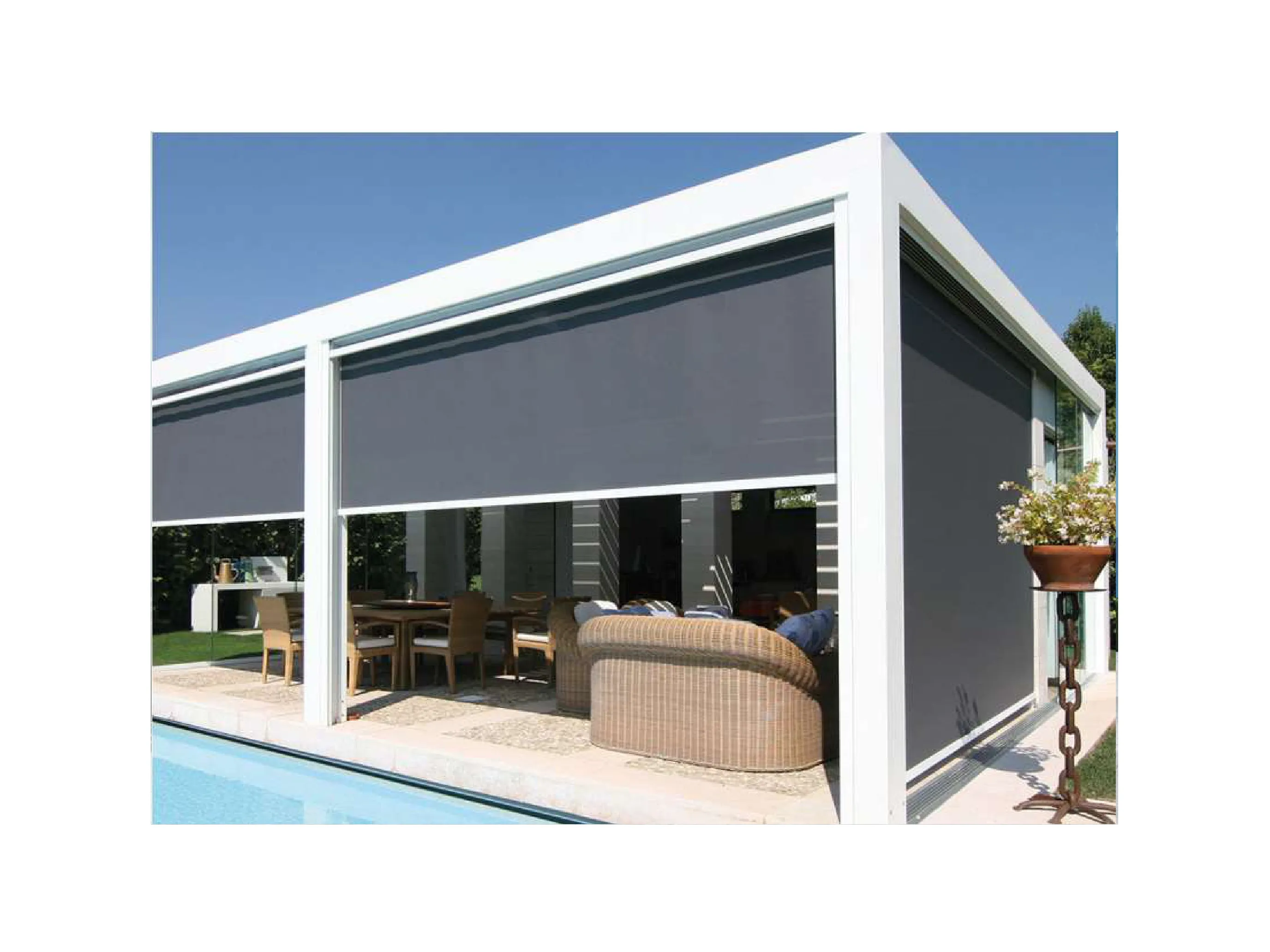 New Style Hot Selling Durable Ziptech Screen With Motorized Operation For Seamless Indoor-Outdoor Transition