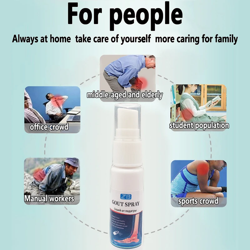 ZB Gout Spray Herbal Neck Waist Shoulder Leg Joint Bone Sore Care Fluid Rheumatism Joints Fingers Toes Swelling