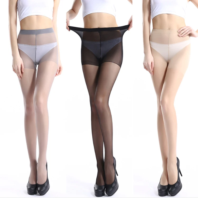 Custom Women Ultra-Thin Sexy Silk Stockings Invisible Breathable Nylon Long Siamese Stocking Any Size