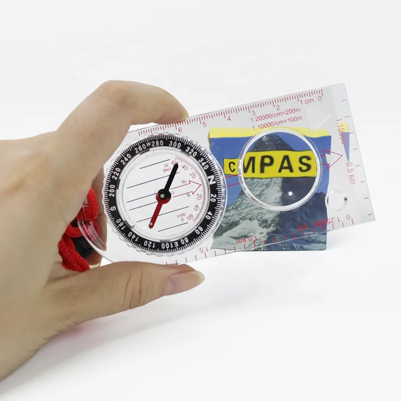 Hot Selling Whiteboard Compass Outdoor magnifier Compass With Ruler School Magnifier Compass For Map Reading And Navigation