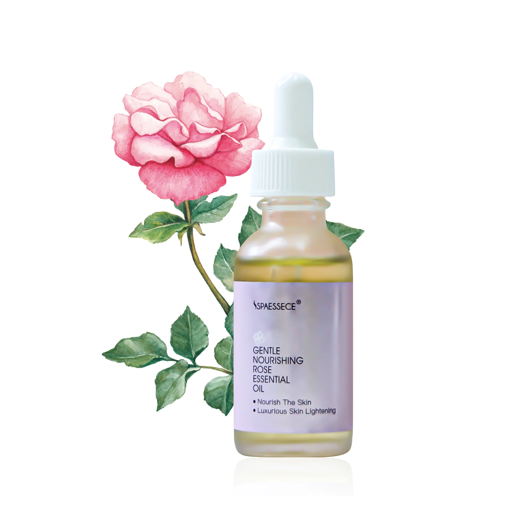 Wholesale Pure Organic Natural Rose Petal Essential Oils Face Serum For Face