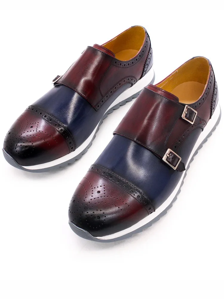 Sh10780a красная подошва chaussures homme 2024 кожаная умеренная обувь для мужчин