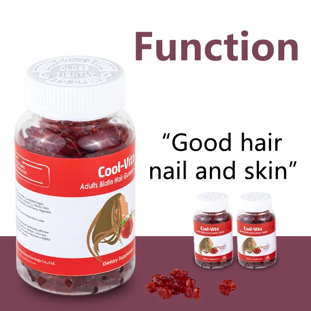 Private Label hair skin care vitamin soft gummy nutrition gummy candy for hair skin nail