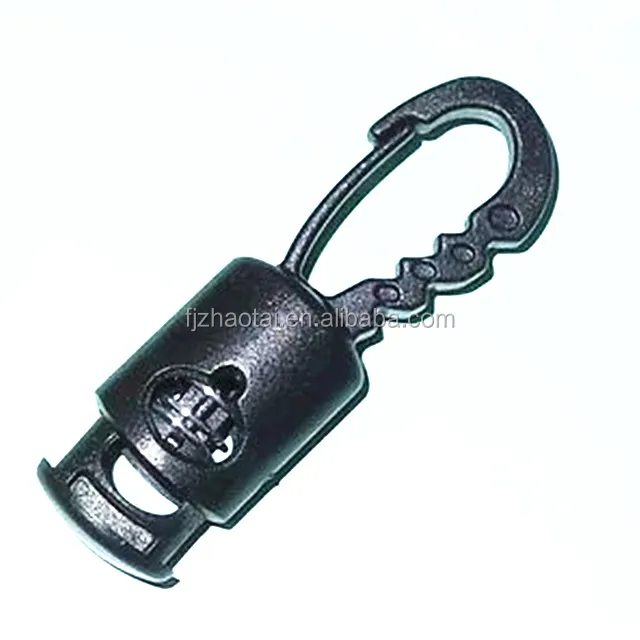 wholesale cord lock stopper elastic ropes cord lock plastic cord rope lock double5mm 7mm  10mm holes stopper