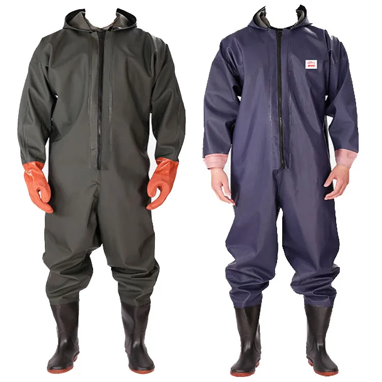 multifunctional breathable fishing waders full body waders with rubber glove for activity sport and fishery work