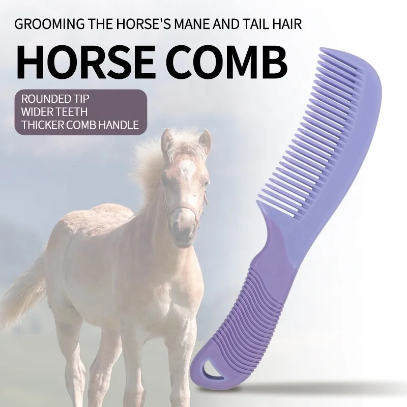 Factory Wholesale Custom Logo Plastic Horse Hair Comb Horse Tail Brush Horse Tail Comb
