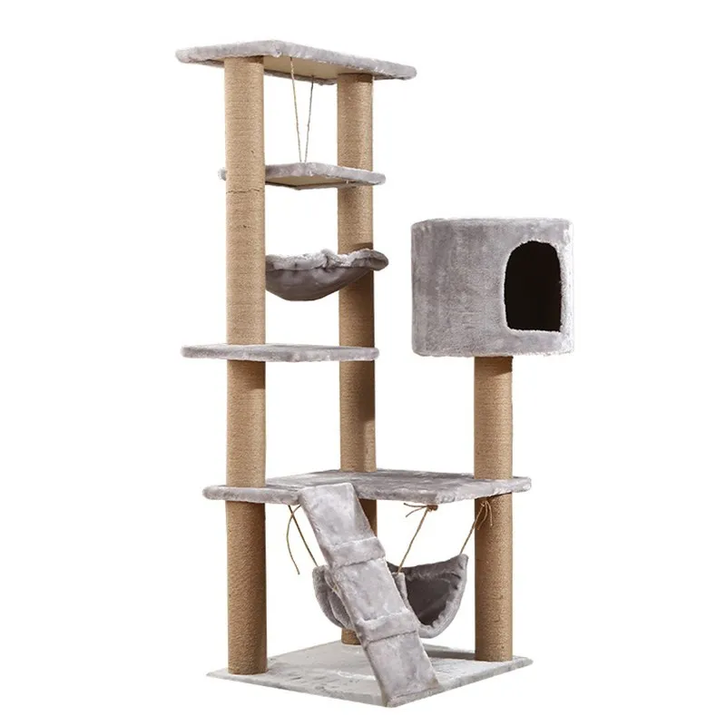 GMTPET Pet Products Factory custom big cat tree furniture best cat trees scratching post wooden scratcher tower cat tree house