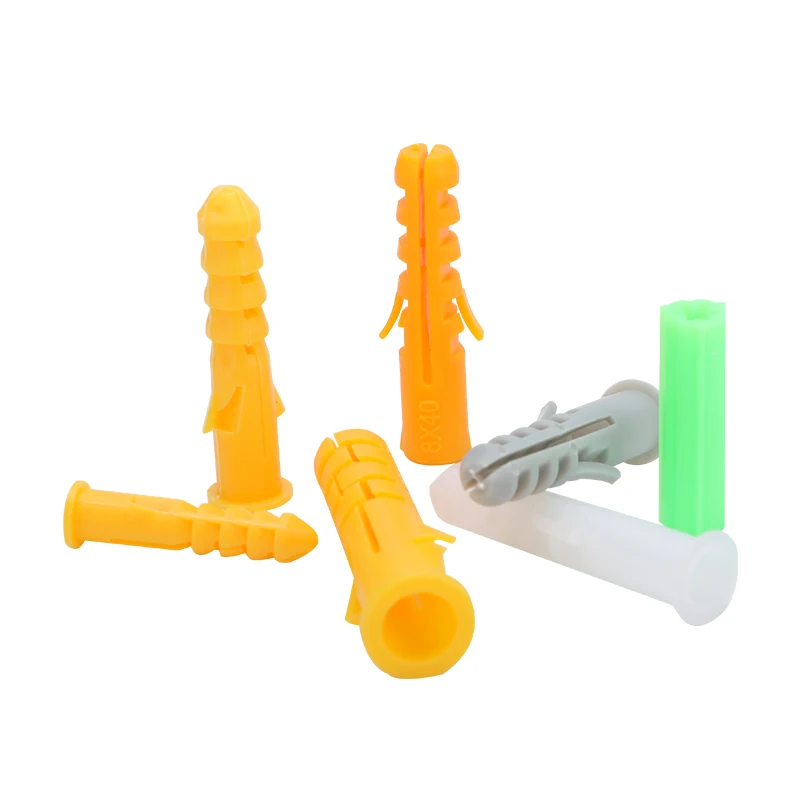 Wholesale 6*30mm100pcs/bag Plastic Drywall Anchor Nylon Wall Anchor Fasteners Plastic Expansion Anchor Wall Plug