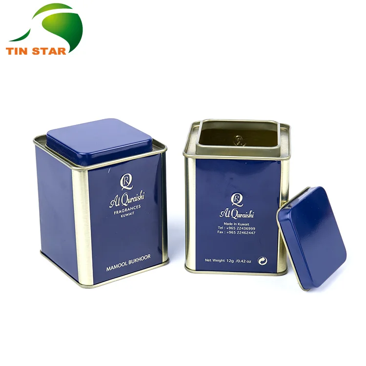Wholesale square tea tin packaging luxury tin canisters for tea