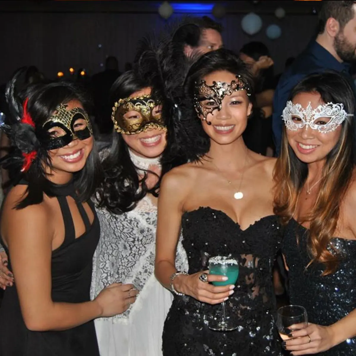 PVC Mask Scary Novelty Mask Halloween Party Metal Masks With Diamond