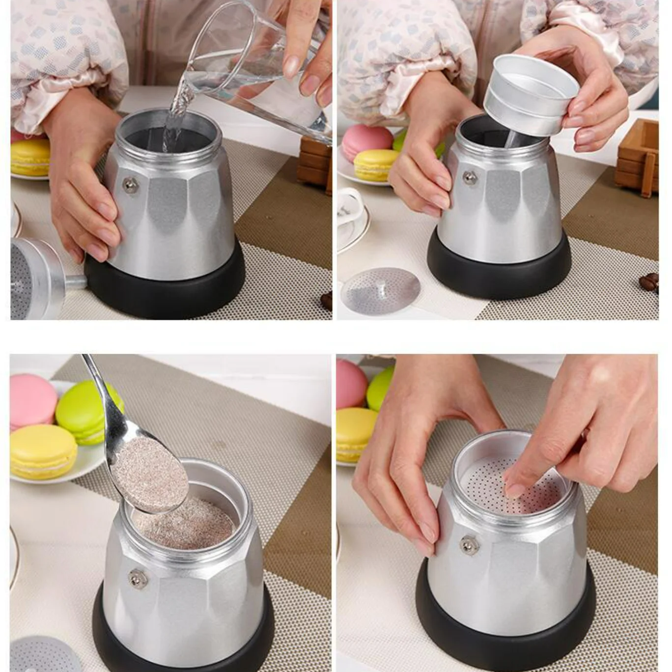 Wholesale 300ml Electric Moka Coffee Maker / Moka Pot Aluminum