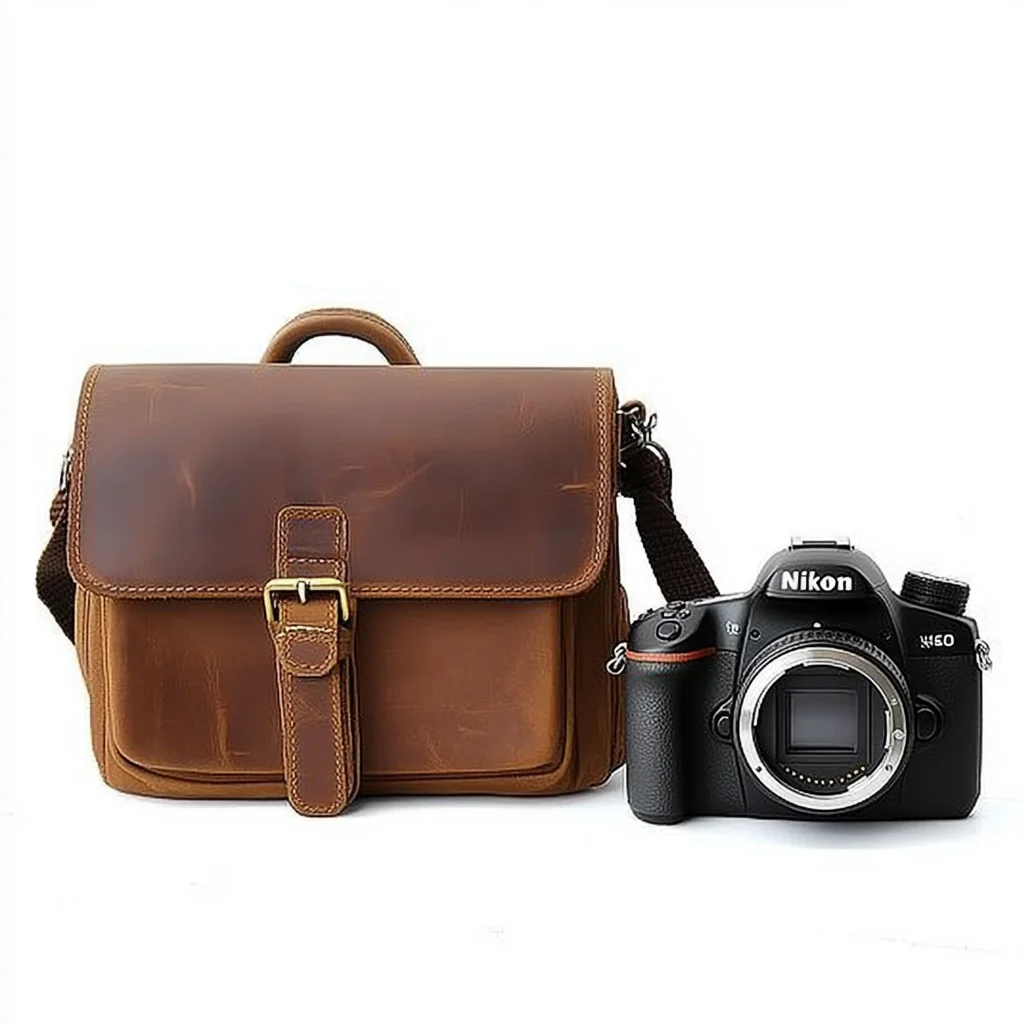 Portable Lightweight High Quality Customizable  Cross Body Leather Camera Sling Bags Outdoor Mirrorless