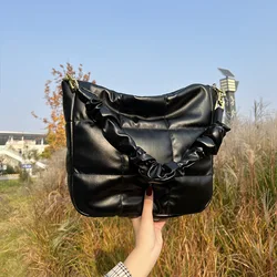 Customize New Design Unique Fashion Luxury Quality Eco Friend Pu Handbag Puffer Tote Bag For Women