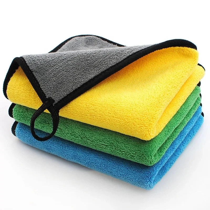Hot sale custom super absorbent cleaning drying microfiber car wash towel Thick Absorbent Coral Fleece Car Washer Towel