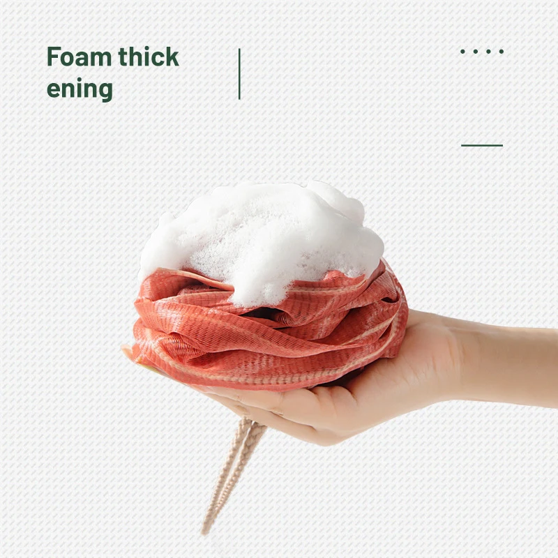 HaoKey Rich Foams Exfoliating Loofah Bath Shower Sponge Soft PE Mesh Body Wash Scrubber Exfoliator Bath Ball