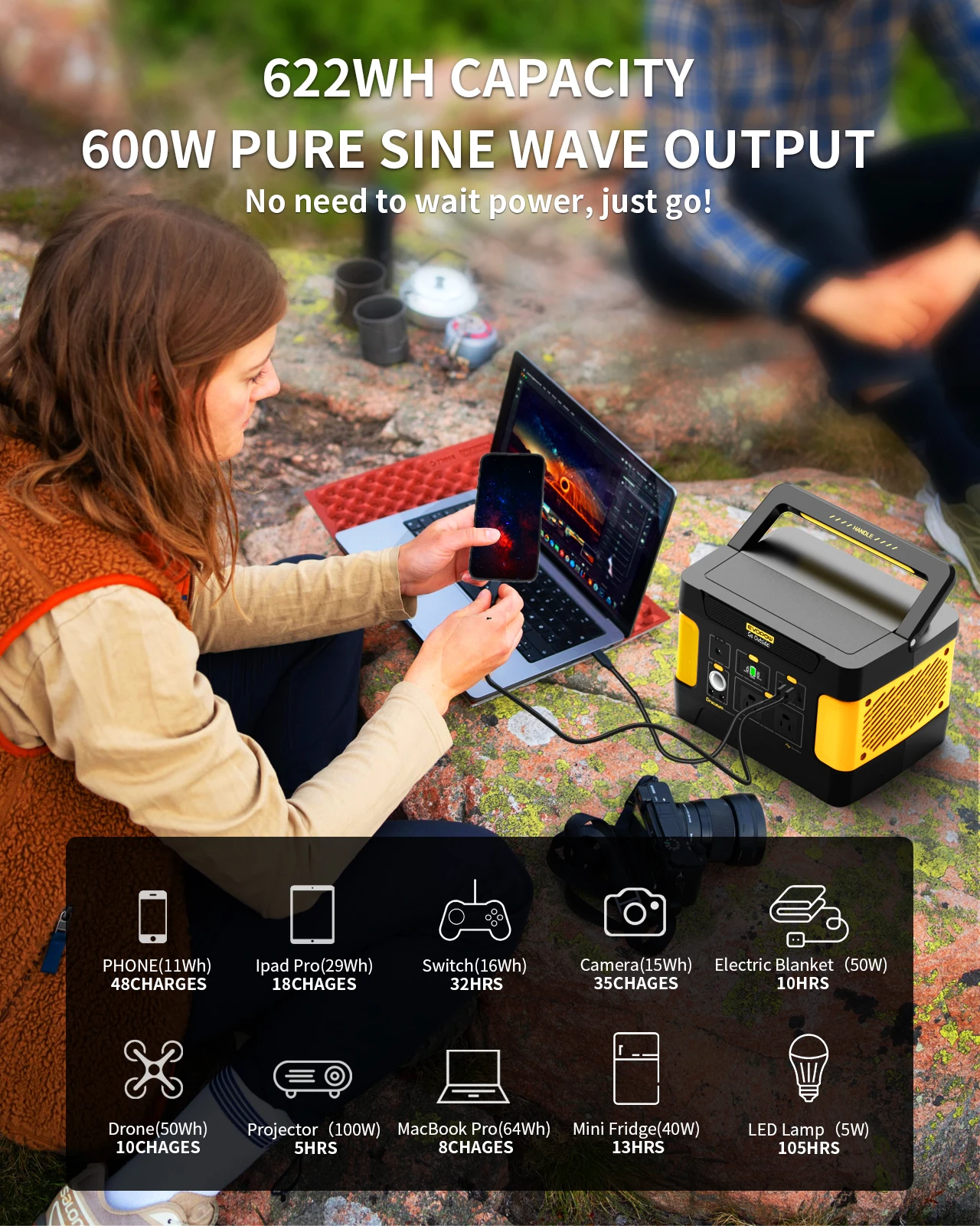 Charging Station Power Bank 600w Portable Power Bank Station For Japanese