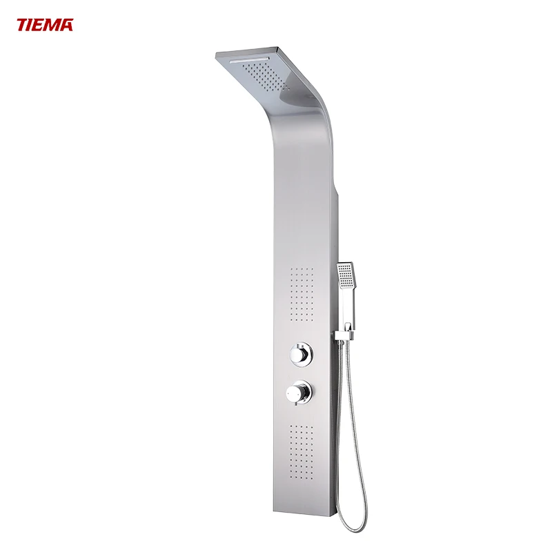 TIEMA Luxury 304 Stainless Steel Shower Column 4 Function Massage Faucet Set Shower Panel
