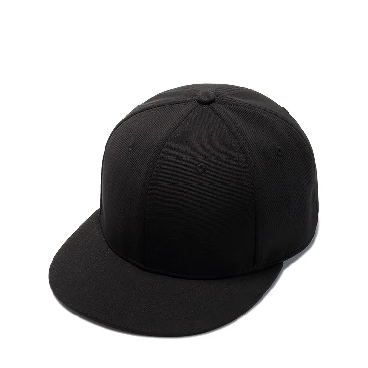 Custom Designers 6 Panel Plain Acrylic Hip Hop cap 100% Blank Flat Brim Fitted Snapback Hat For Men