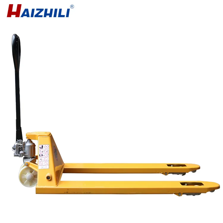 HaizhiLi Handling Equipment China manufacturer metal steel hand pallet truck 2 ton hydraulic manual pallet jacks