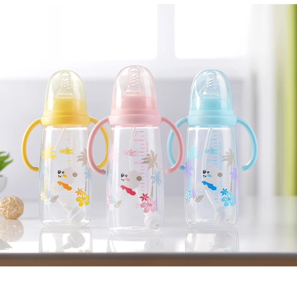 New Design Cute Wide Neck PP Baby Feeding Bottle  RK-3121
