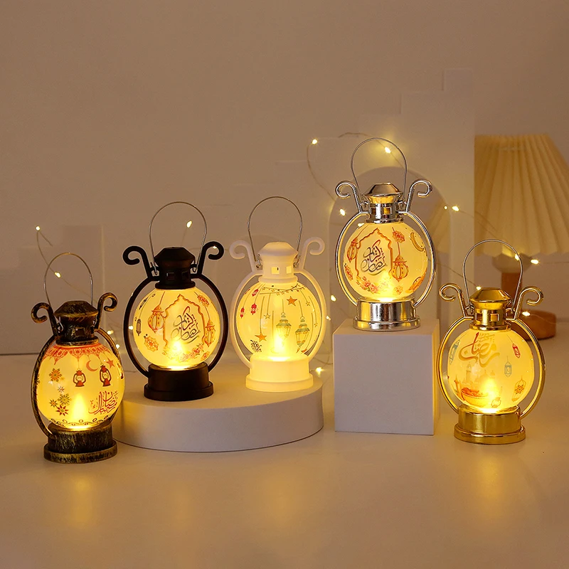 Islamic Eid Decorations Desktop Ornament Light Mini Hanging Lantern Ramadan Lanterns Lights Muslim Ramadan Decorations