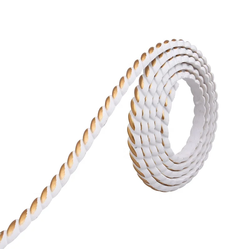 Самоклеящаяся гибкая ПВХ молдинговая отделка, 3D клейкие декоративные настенные линии, обоев для дома и офиса, декор «сделай сам»