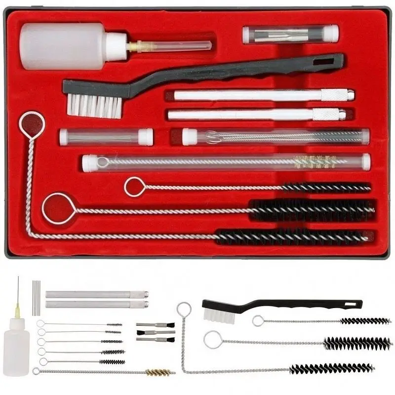 Professional 22PCS Air Spray Gun Maintenance Kit Cleaning Brush Tools Repair Tool Kit with Storage Case