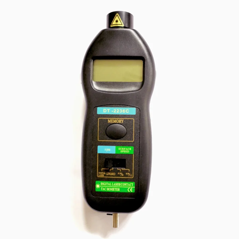 Photoelectric speed sensor / contact 2 in 1 tachometer DT2236B digital laser universal RPM meter surface Speed Tester auto range