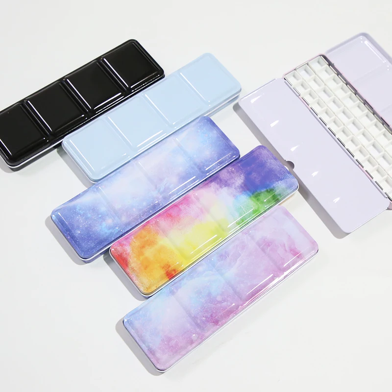 Pigment Tin Box Empty Soild Watercolor Tins Palette Paint Case Metal Box Oil Paint Palette Empty Paint Tubes