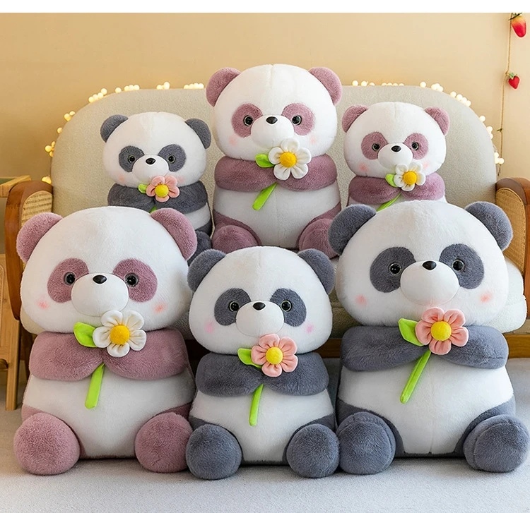 Wholesale Hot Selling Cute Simulation Soft Panda Stuffed Animal Plush Toys for Zoo Souvenir Gifts