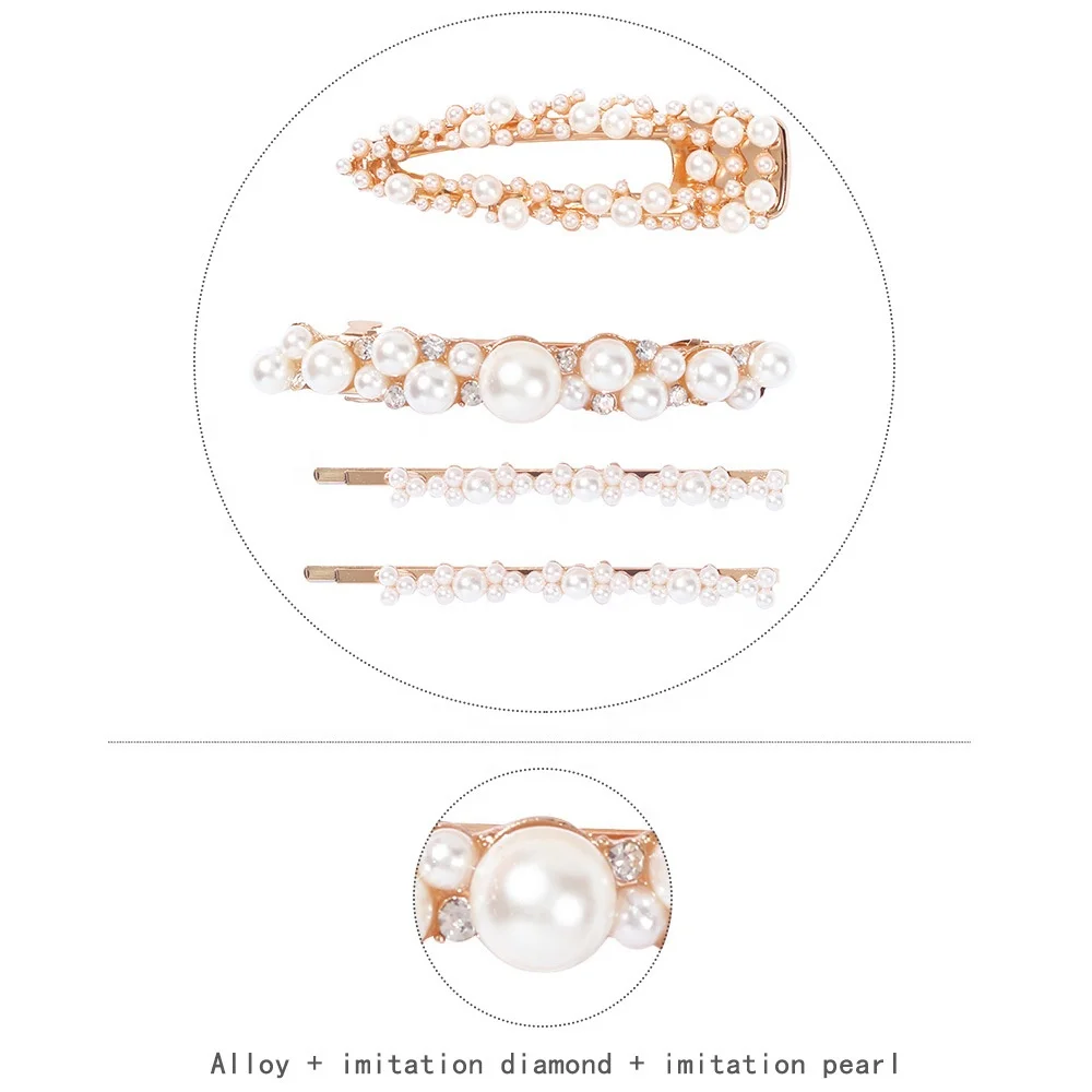  Заводская поставка набор аксессуаров для волос жемчужные свадебные заколки женщин