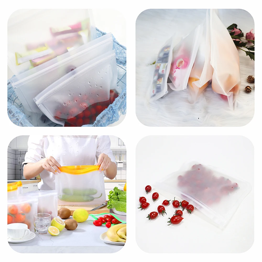 12 15 18 22 27 пакет BPA бесплатно герметичный Водонепроницаемый Экологичный кухонный Многоразовый Мешок PEVA
