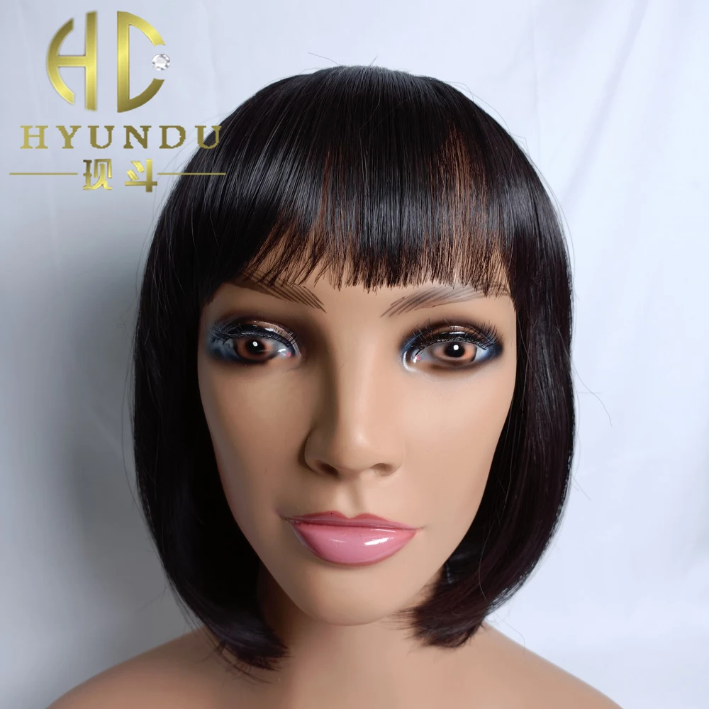 Japan style short Synthetic hair bob wig Fashion lady wig headgear Air bangs